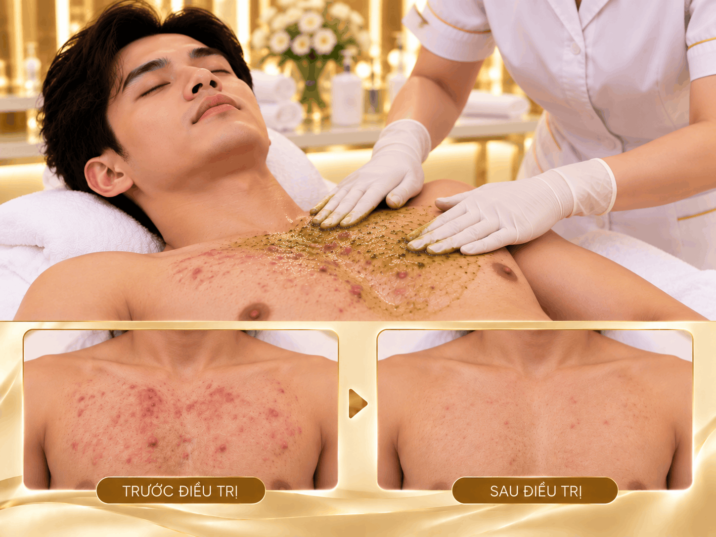 Điều trị mụn ngực